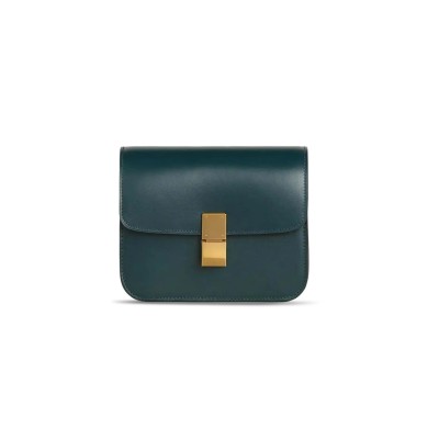 CELINE SHOULDER BAG IN TEEN CLASSIC POLISHING CALFSKIN 192523DLS.31AN (18.5*15.5*6cm)